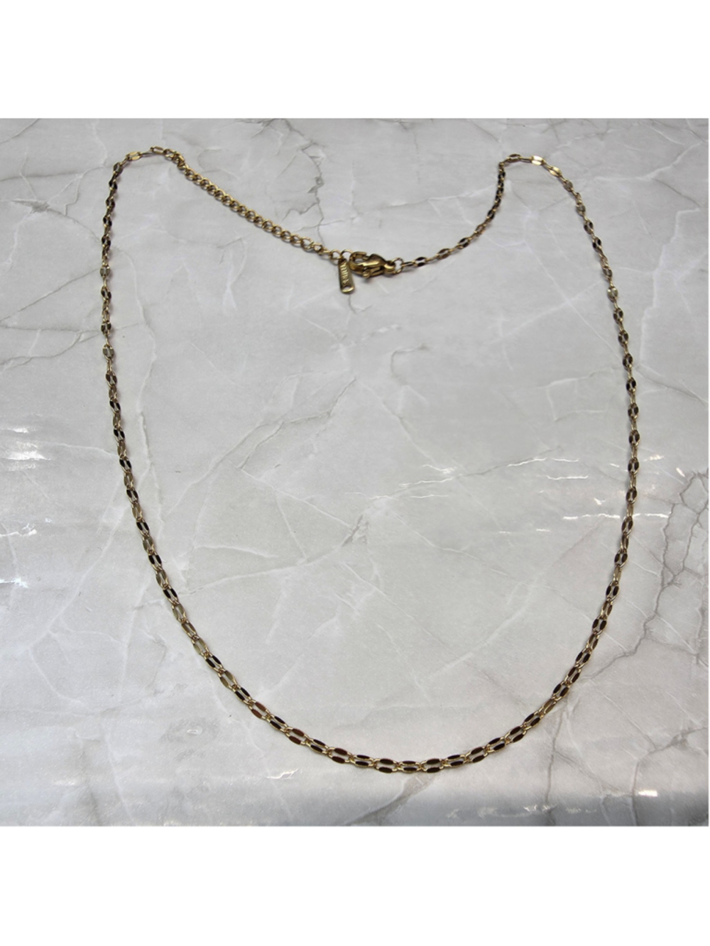 New Stainless Steel‎ 18K GP Gold Plated S-Steel Tone Link Chain Necklace Lobster